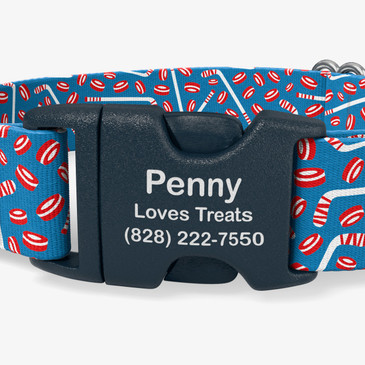 closeup of buckle personalization