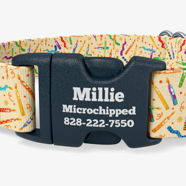 closeup of buckle personalization
