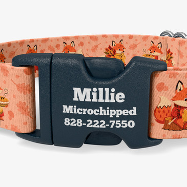 closeup of buckle personalization