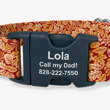 closeup of buckle personalization