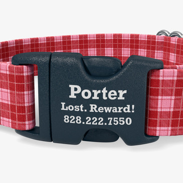closeup of buckle personalization