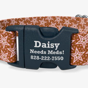 closeup of buckle personalization