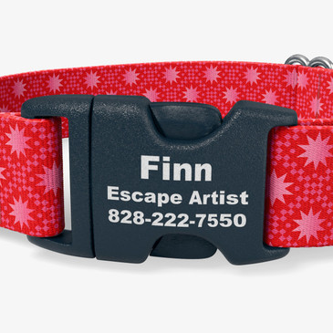 closeup of buckle personalization