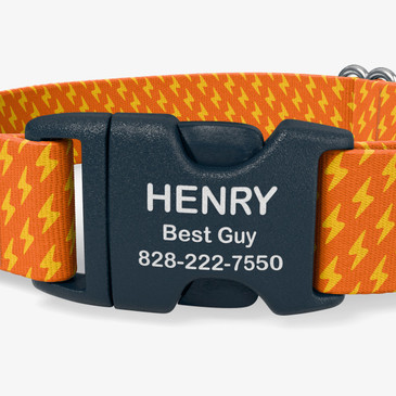 closeup of buckle personalization