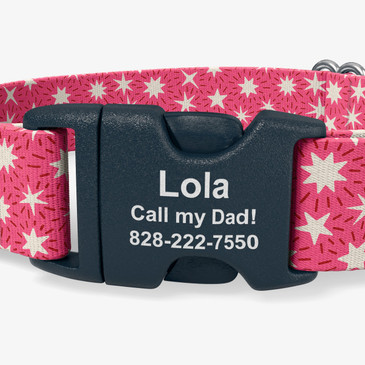 closeup of buckle personalization
