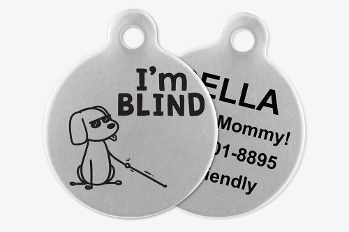 I'm Blind - Stick Dog Pet Tag
