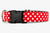 Red Dots Fabric Dog Collar