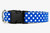 Royal Blue Dots Fabric Dog Collar