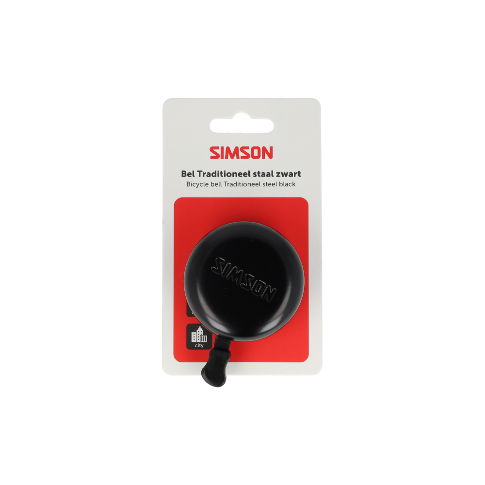 Simson Fietsbel Traditioneel – Zwart (Staal)