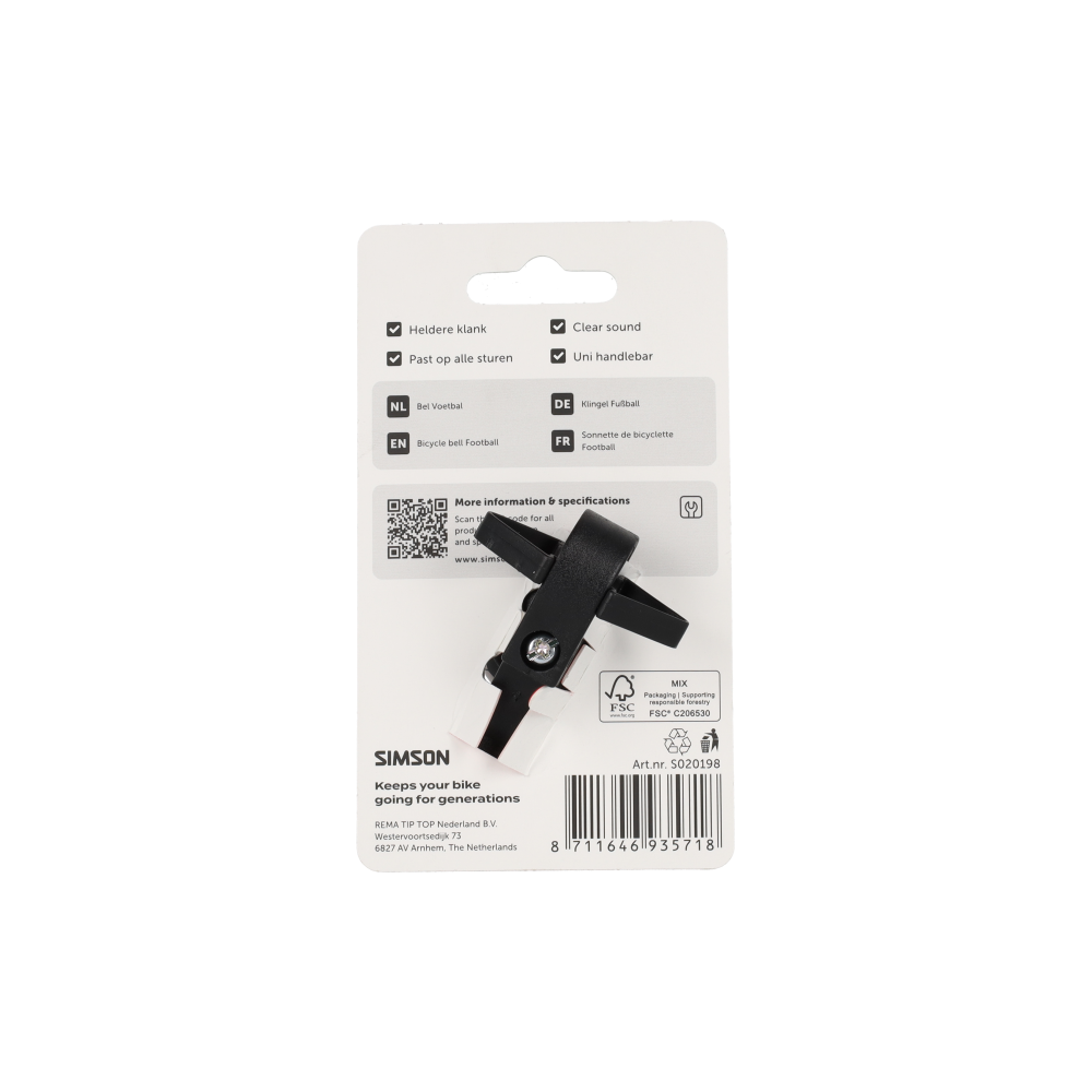 Simson Kinderfietsbel – Voetbal