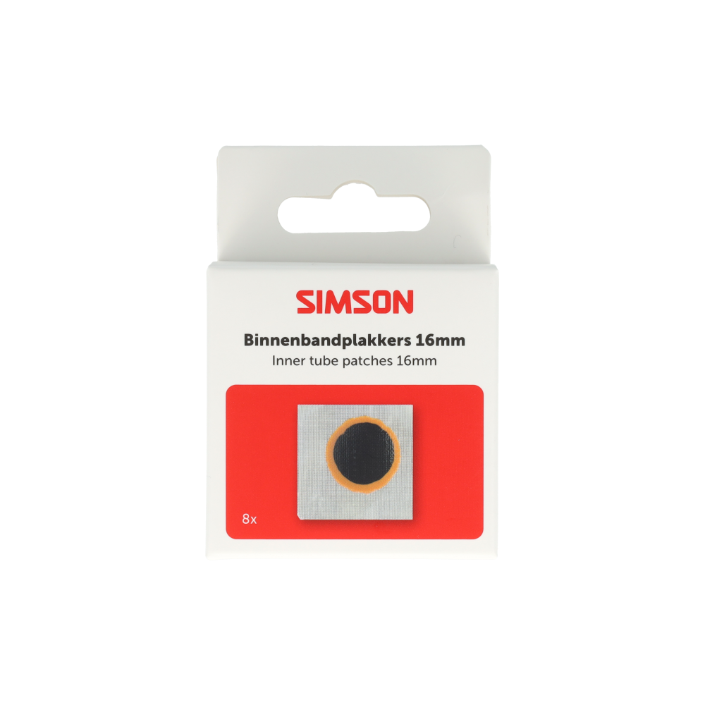 Simson Binnenbandpleisters – 16 mm (8 stuks)