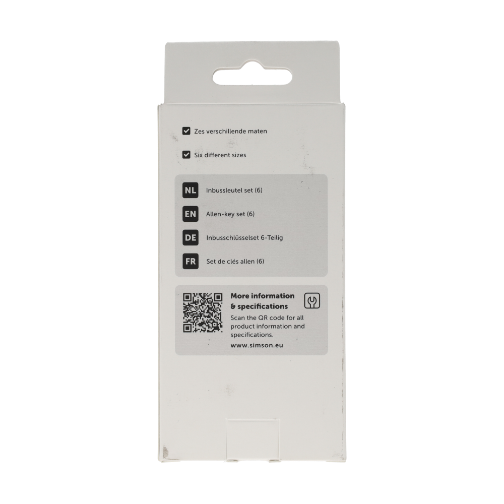 Simson Inbussleutelset – 6-delig aan ring