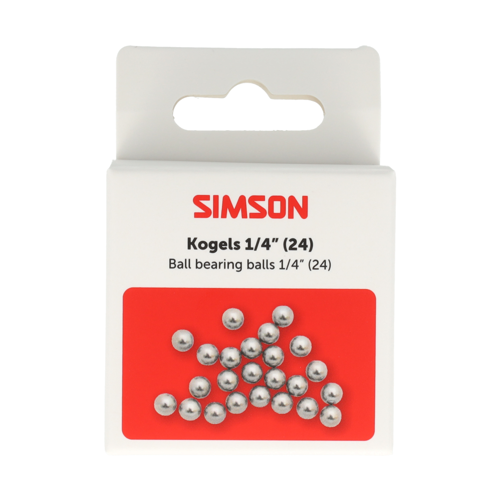 Simson Kogels 1/4" – 24 stuks