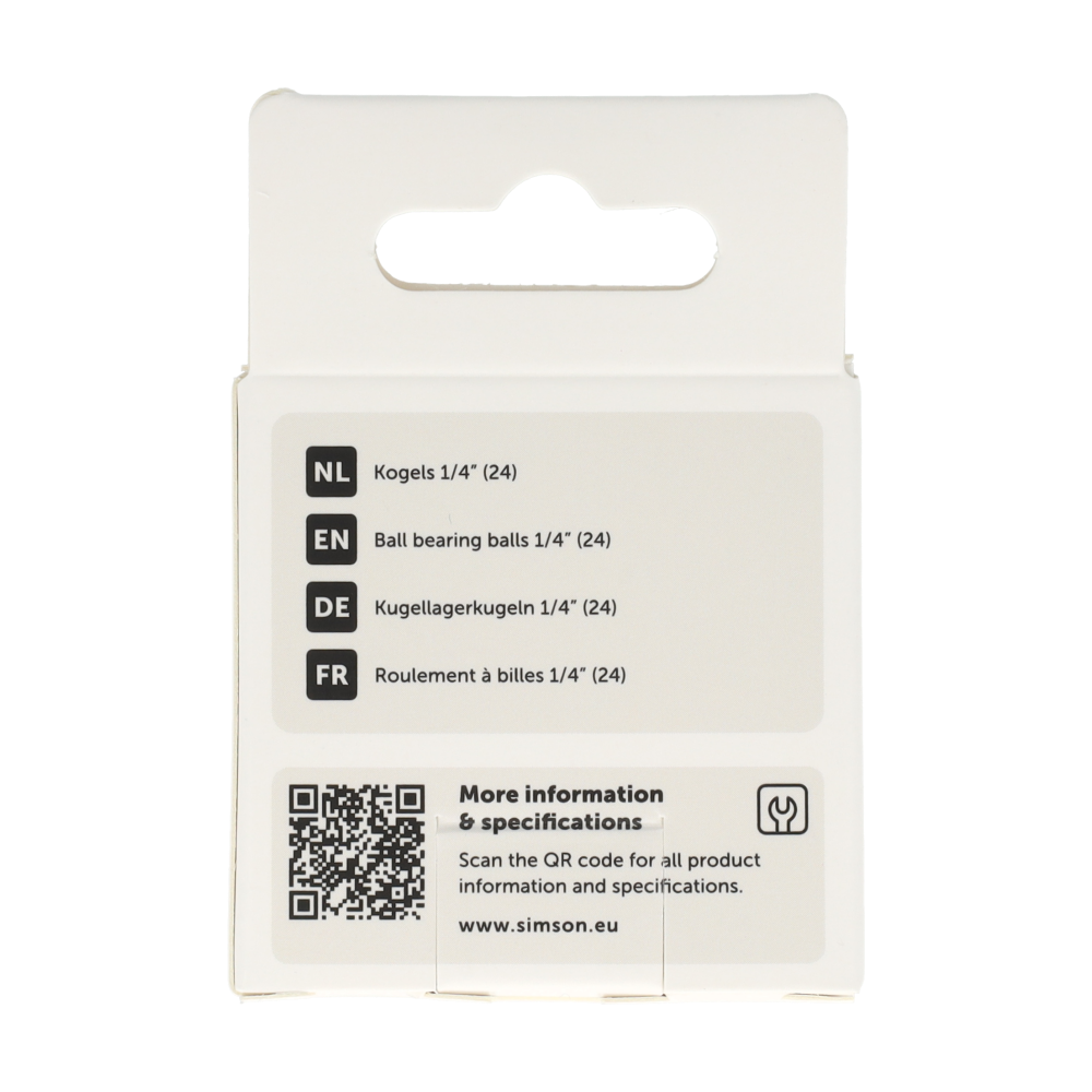 Simson Kogels 1/4" – 24 stuks