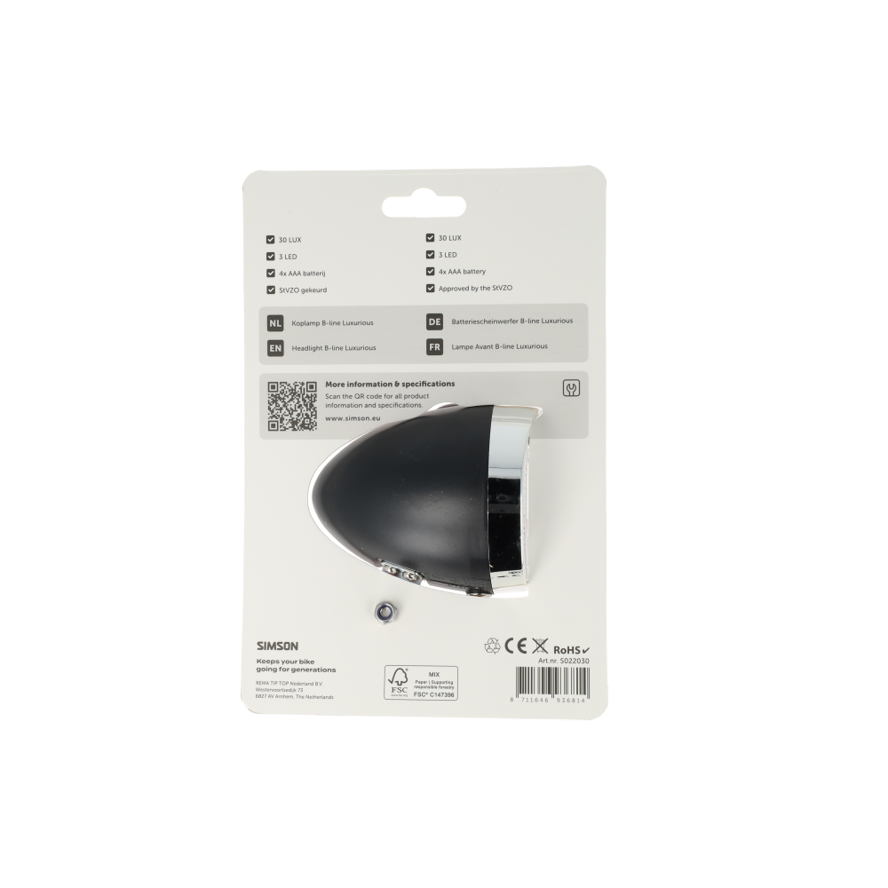 Simson Koplamp Classic Luxurious – 30 LUX