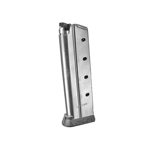 The 8R-10mm-RO is an 8 round 10mm/40S&W Custom Shop (CS) magazine with a .465" removable basepad for easy magazine disassembly. Designed for use with Officer / Compact grip length pistols. Please Note: Due to Custom Shop customization, the imprinted part number on the side of the magazine may not be accurate.
