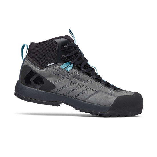 Women's Mission Leather Mid Waterproof Approach Shoes Steel Grey-Costal Blue 4