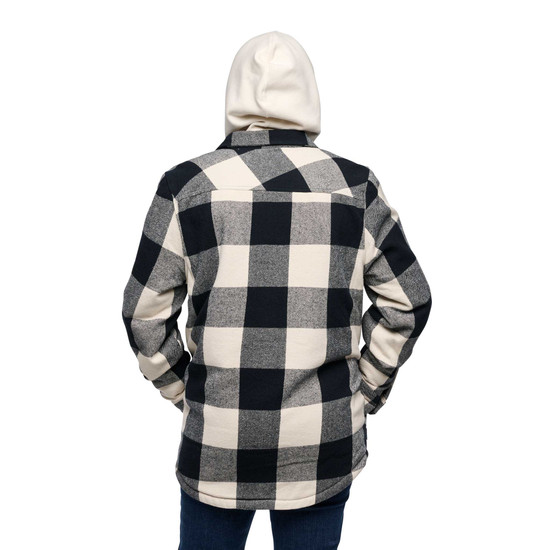 Women's Project Lined Flannel Black-Off White Plaid 4