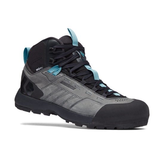 Women's Mission Leather Mid Waterproof Approach Shoes 2nds Steel Grey-Costal Blue 4