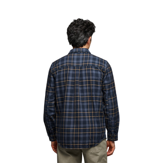 Men's Project Twill Long Sleeve Shirt Charcoal-Black 4