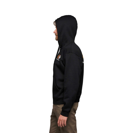 Men's Faded Full Zip Hoody Black 4