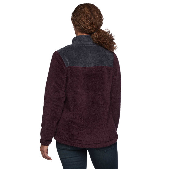 Women's Roadie Quarter Zip Fleece Bordeaux/Carbon 3