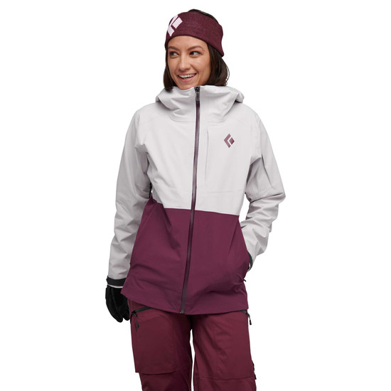 Women's Recon Stretch Ski Shell Ice Pink-Blackberry 2