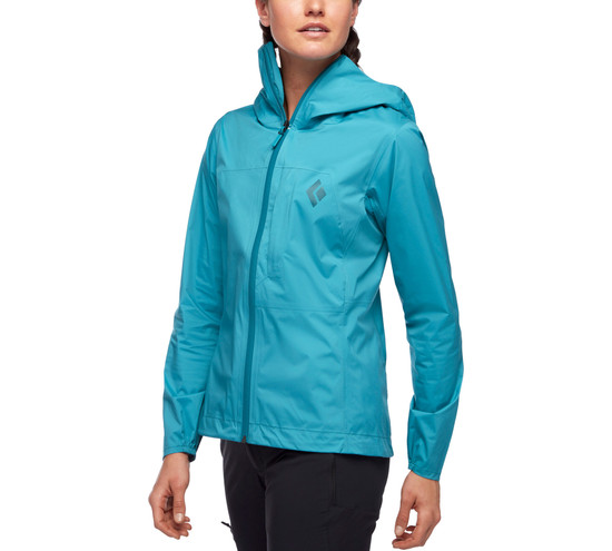 Women's Fineline Stretch Rainshell Aqua Verde 1