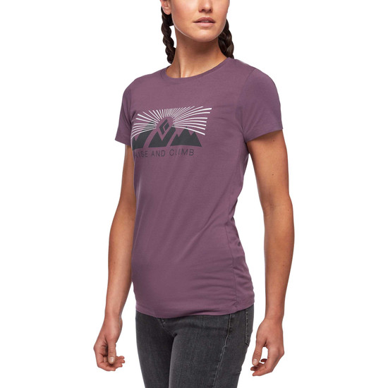 Women's Rise and Climb Short Sleeve Tee Mulberry 1