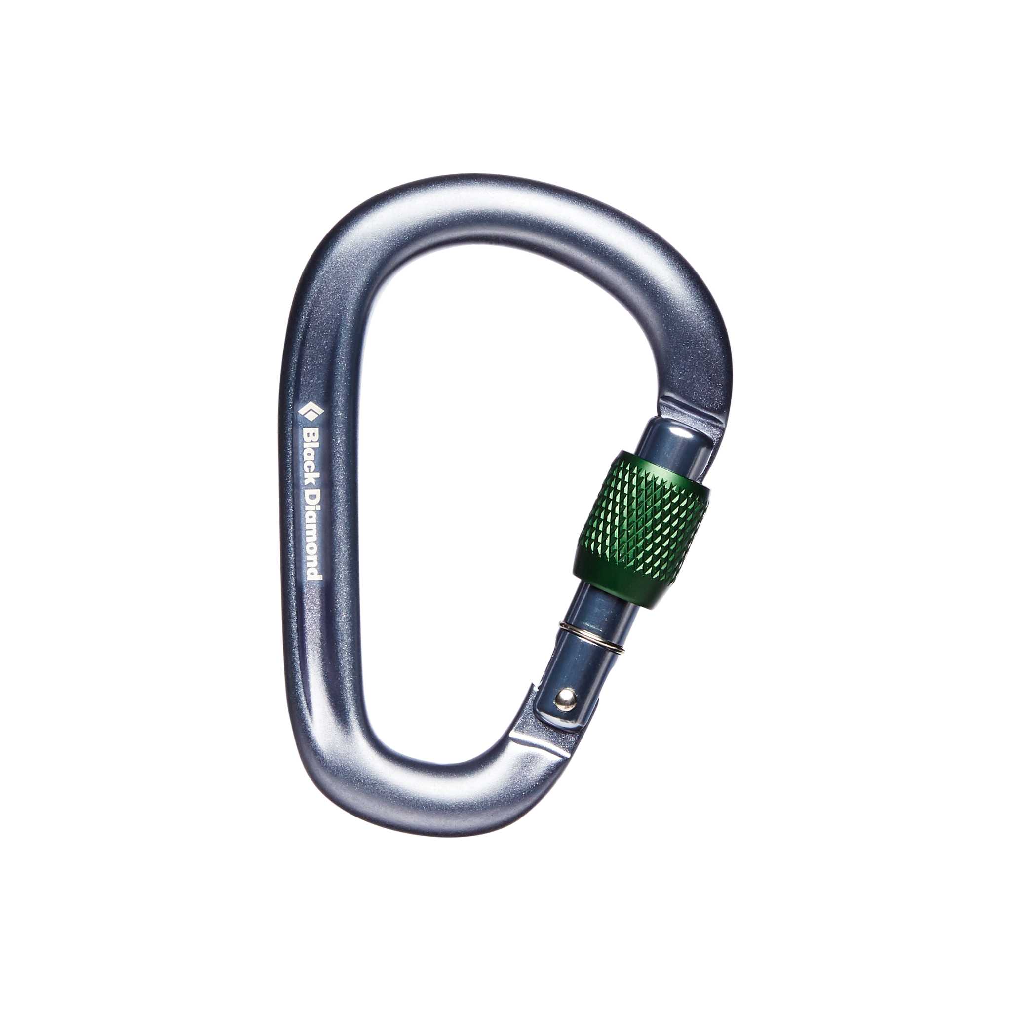 Black Diamond Equipment PearLock Screwgate Carabiner, in Grey