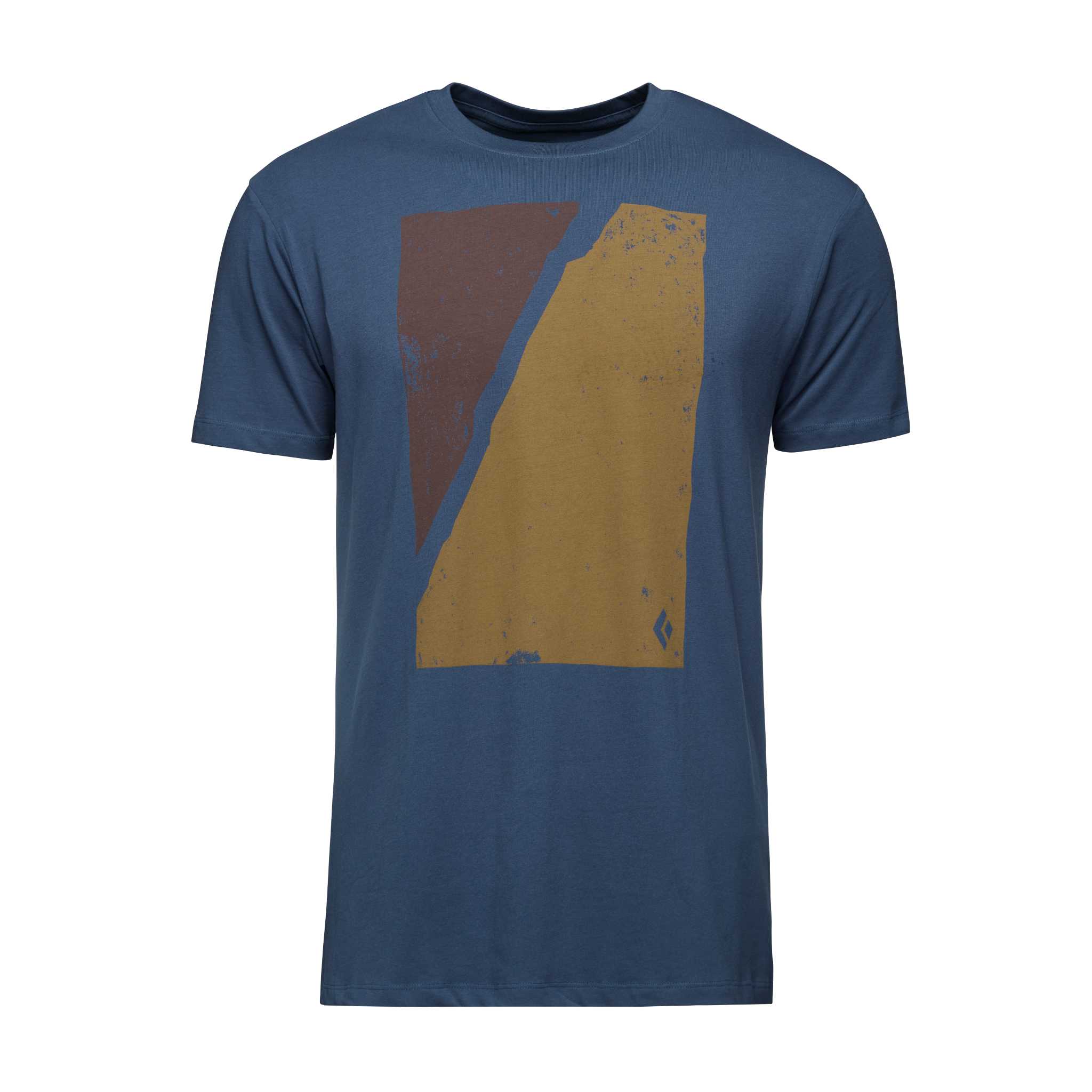 Black Diamond Equipment Men's Block Print Mountain T-Shirt, Small Ink Blue