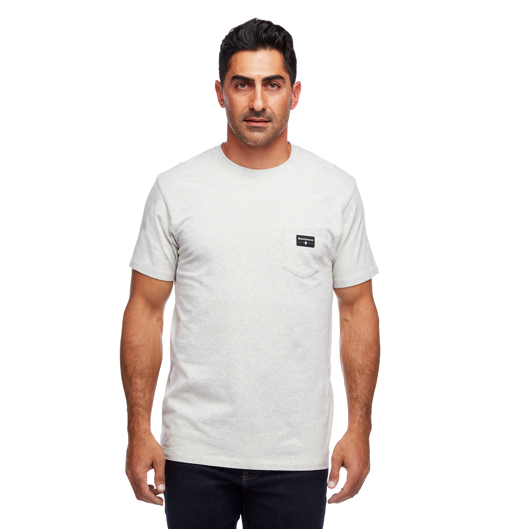 Black Diamond Equipment Men's Pocket Label T-Shirt, Medium Birch Heather