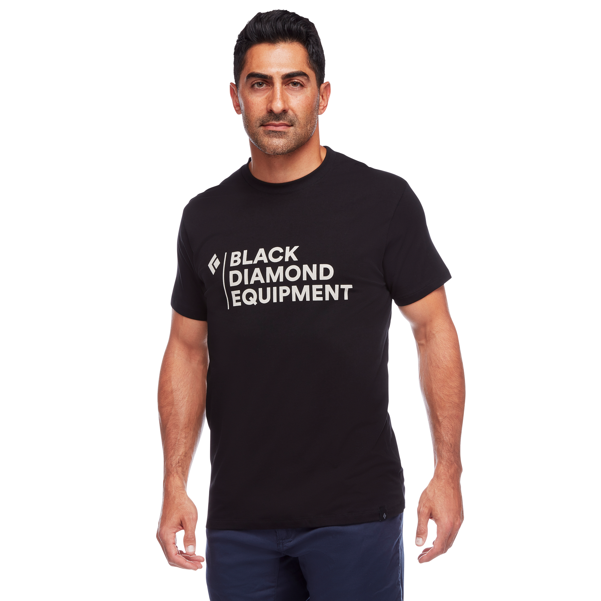 Black Diamond Equipment Men's Stacked Logo T-Shirt Size XS Black