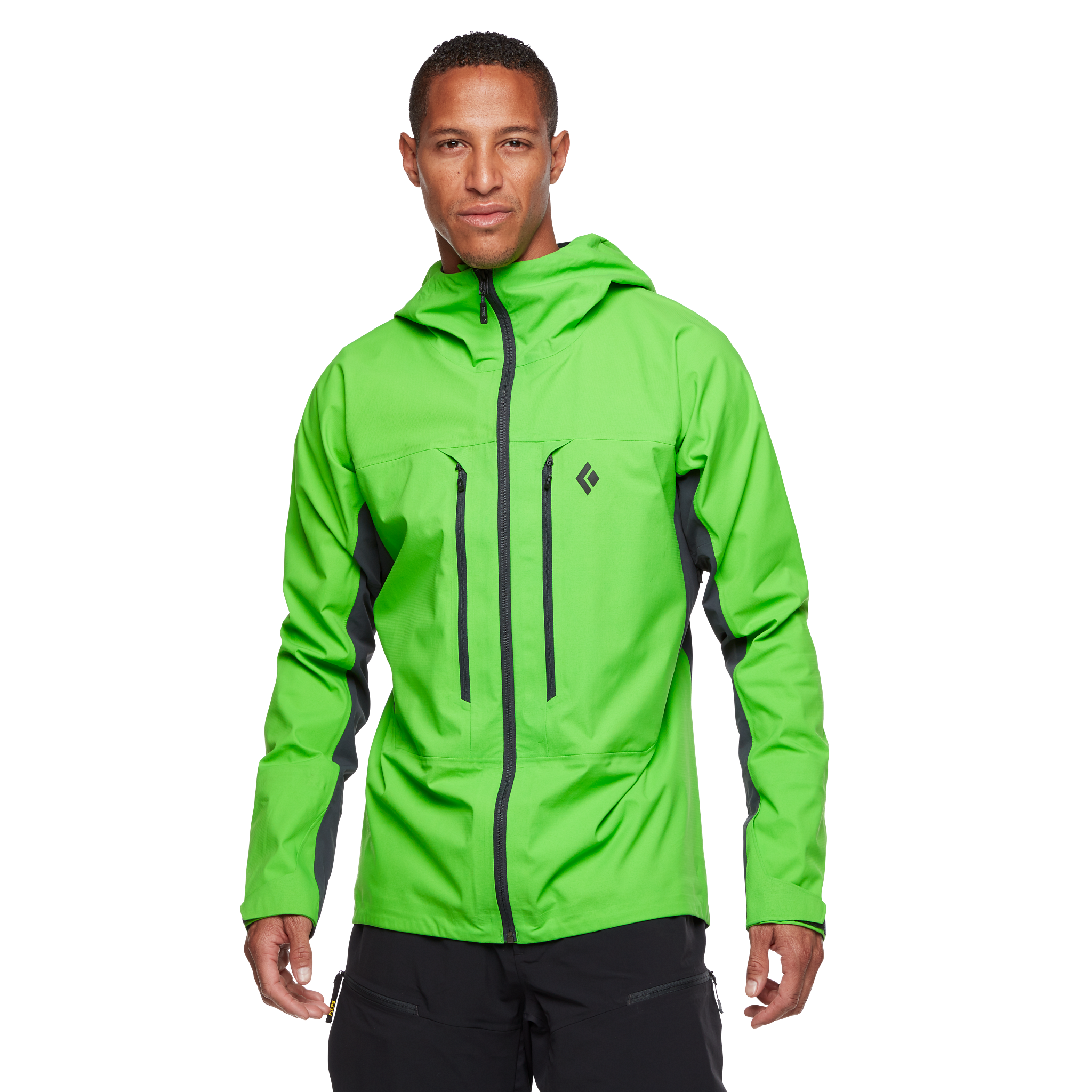 Black Diamond Equipment Men's Dawn Patrol Hybrid Shell Jacket Size LRG, in Vibrant Green