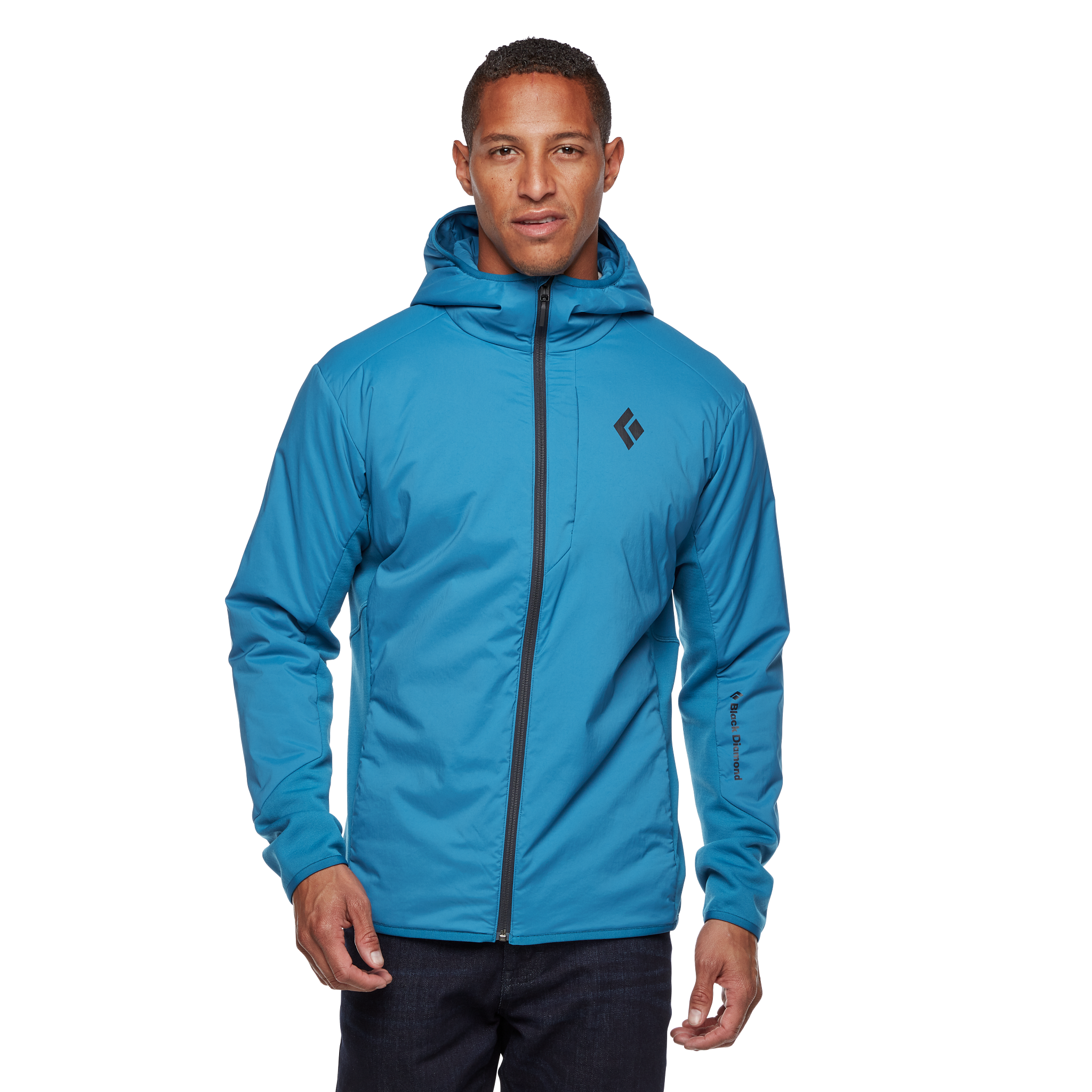 Black Diamond Equipment Men's First Light Hybrid Hoody - Closeout, Large Kingfisher