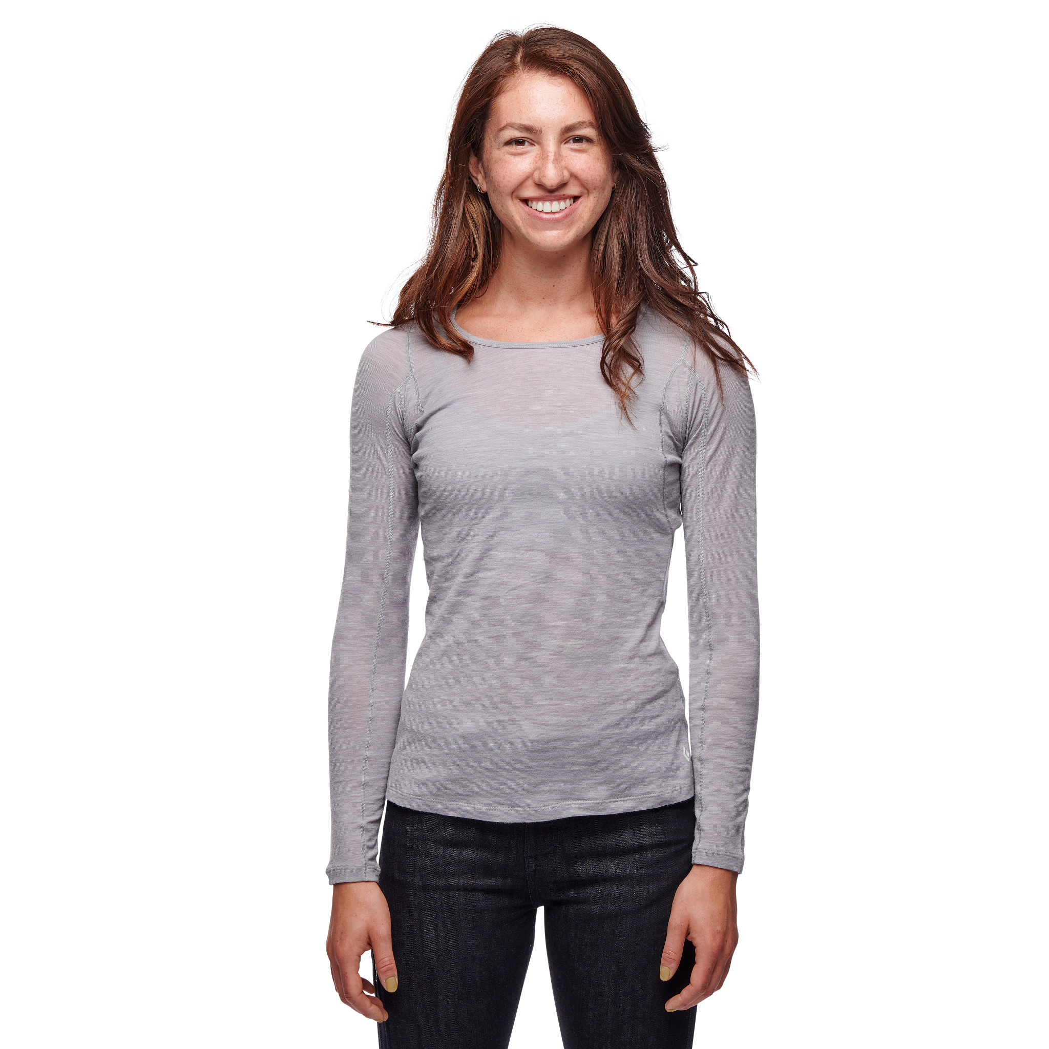 Black Diamond Equipment Women's Long Sleeve Rhythm T-Shirt, XS Pewter