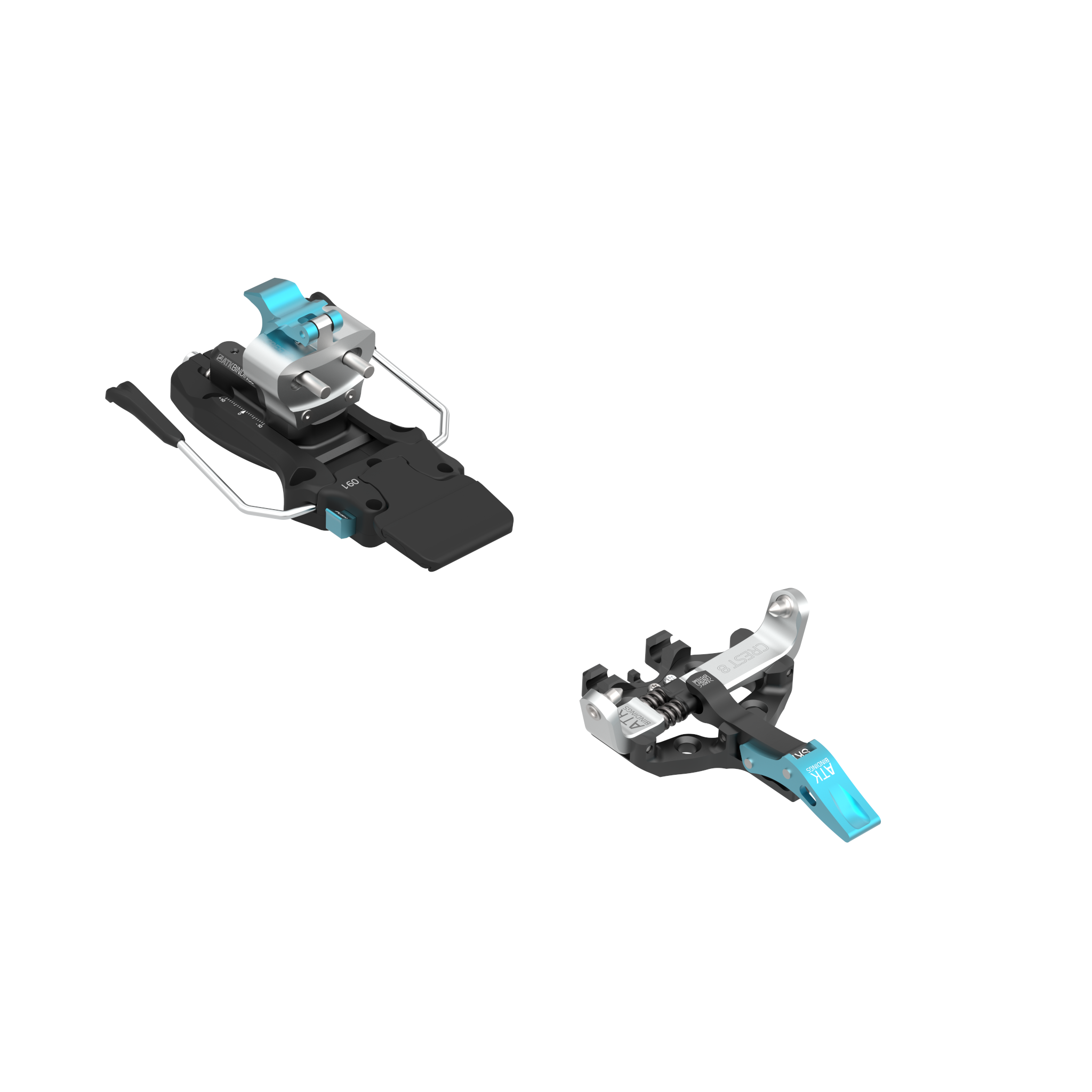 Black Diamond Equipment ATK Crest 8 Binding, 108 mm Black/White/Light Blue