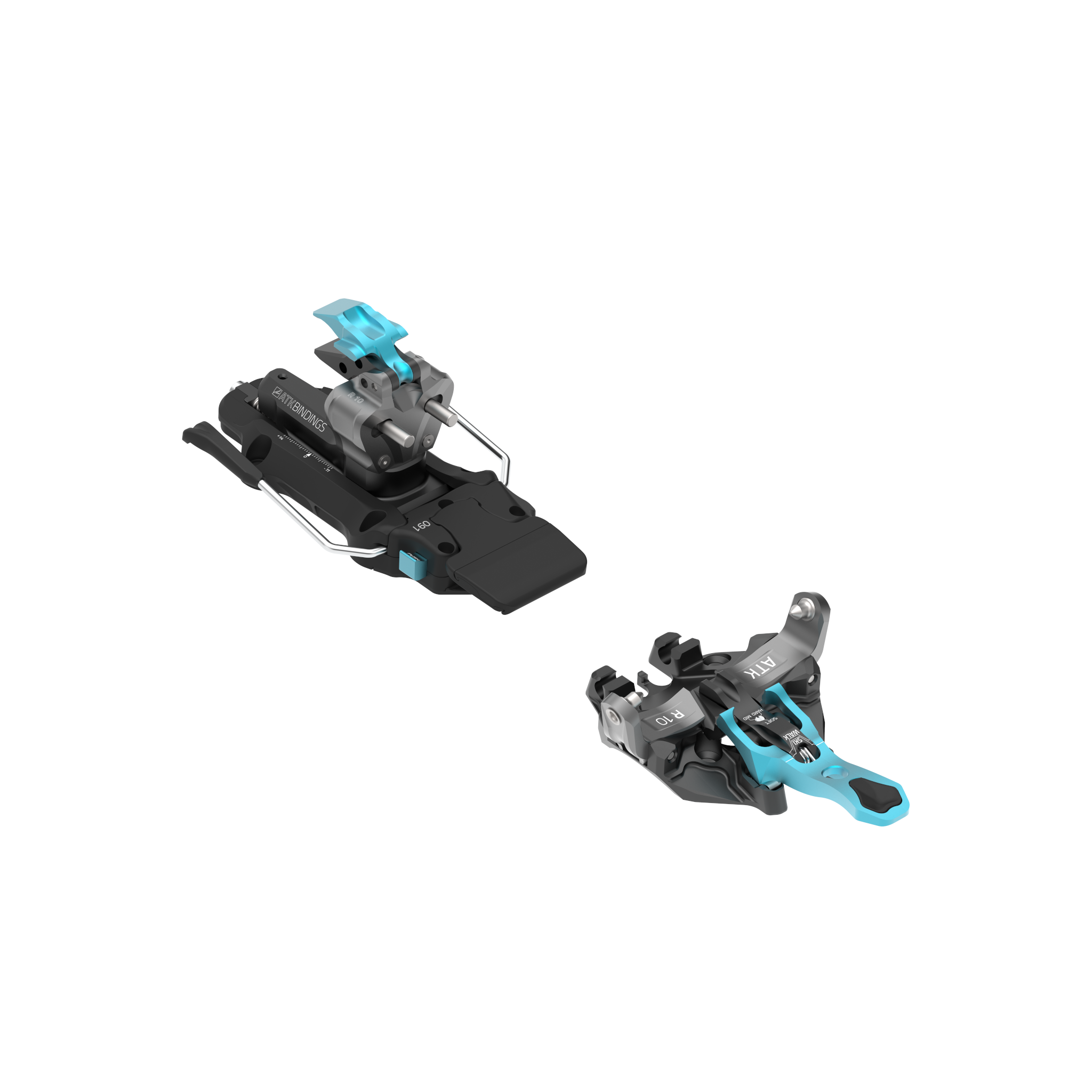 Black Diamond Equipment ATK RAIDER 10 BINDING, 102 mm Black/Titanium/Light Blue