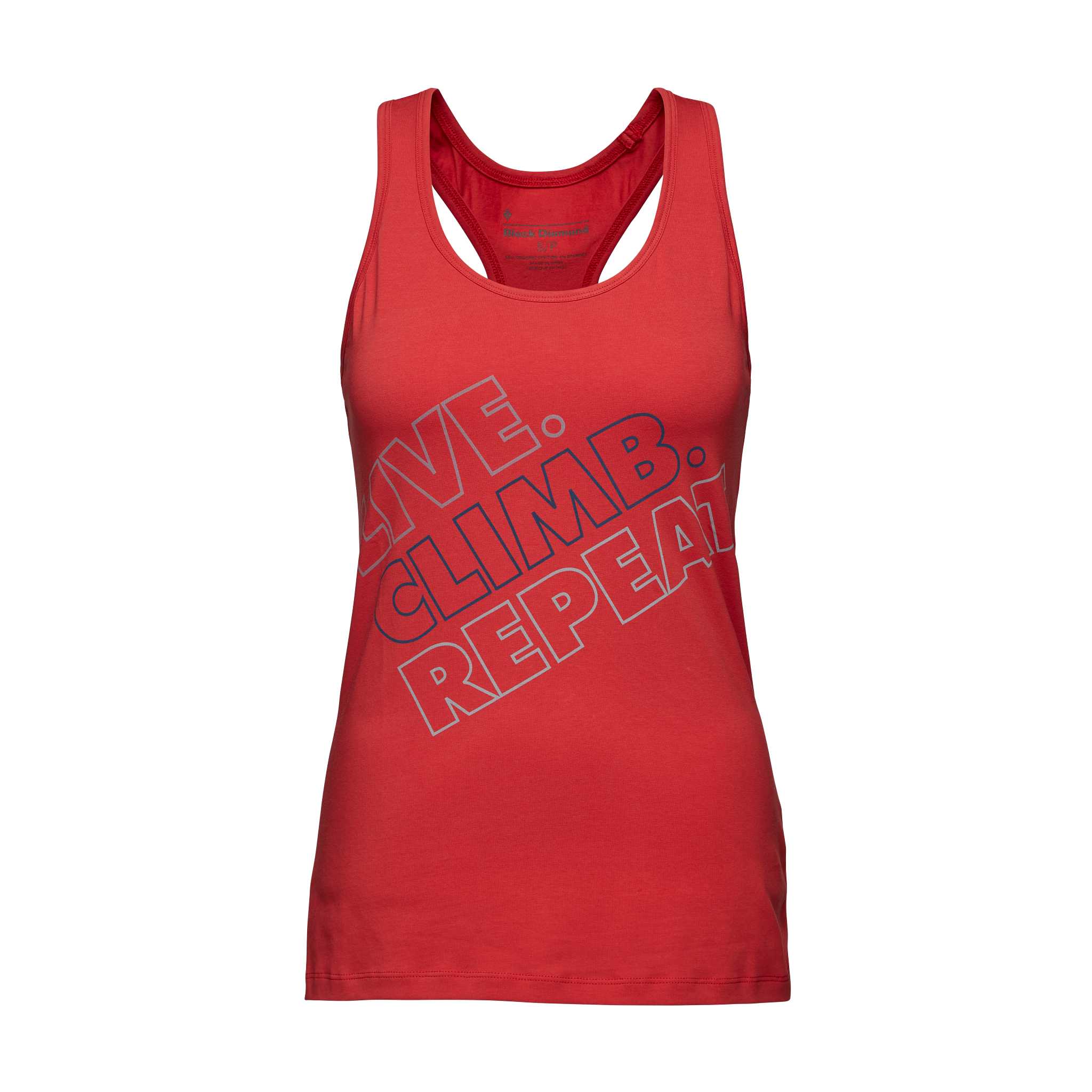 Black Diamond Equipment Women's Live.Climb.Repeat. Tank Top, Large Grenadine