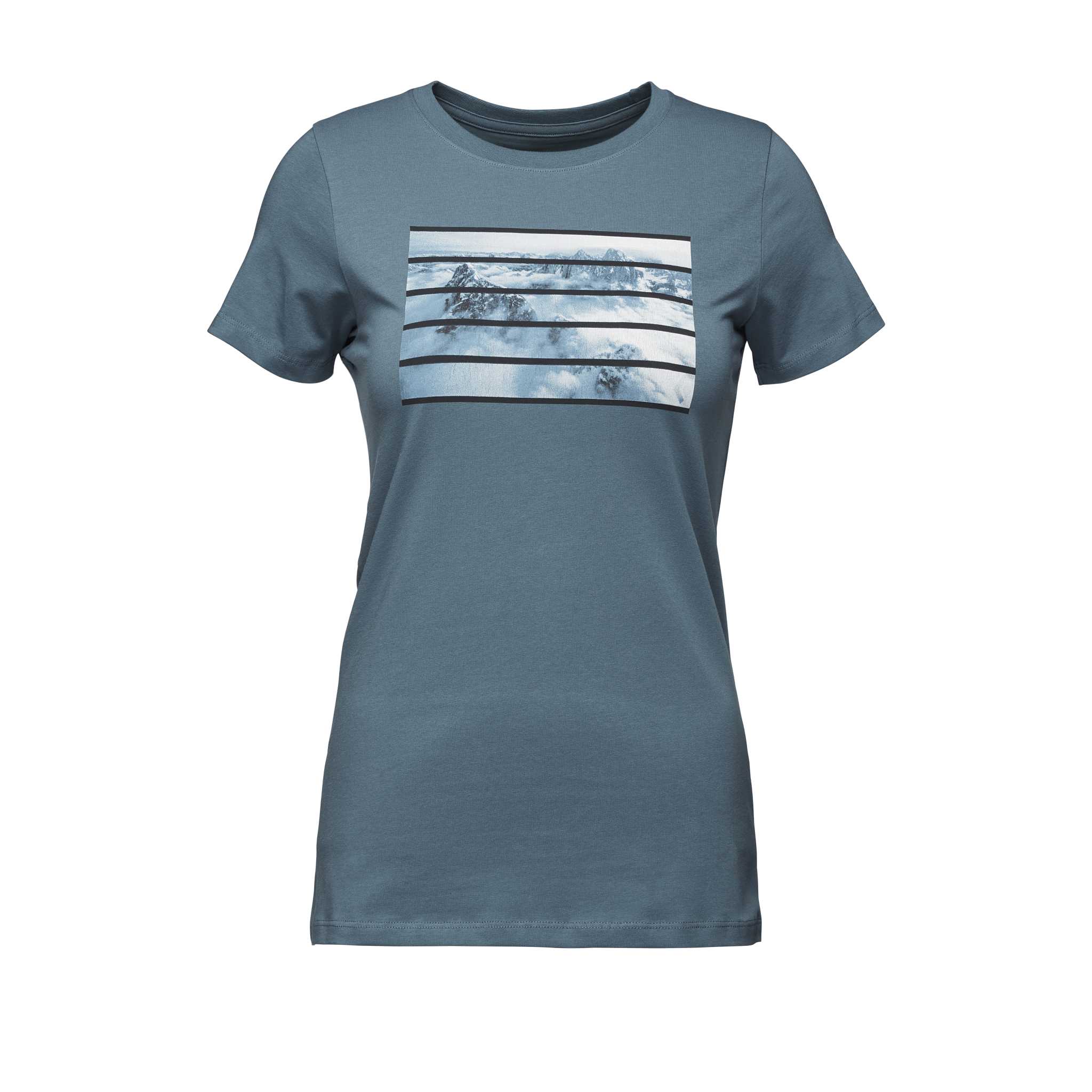 Black Diamond Equipment Women's Aerial View T-Shirt, Small Storm Blue