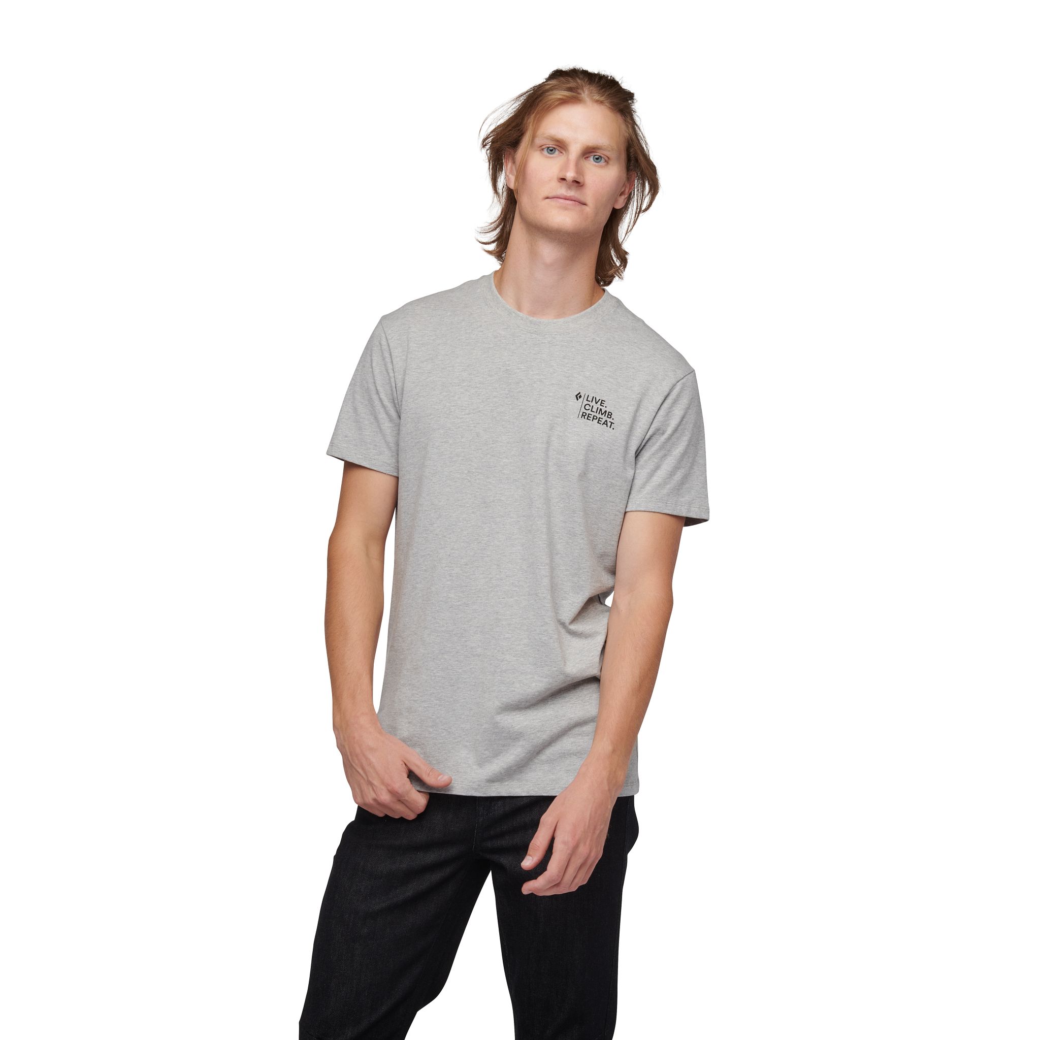 Black Diamond Equipment Men's Ice Climber T-Shirt, Small Nickel Heather