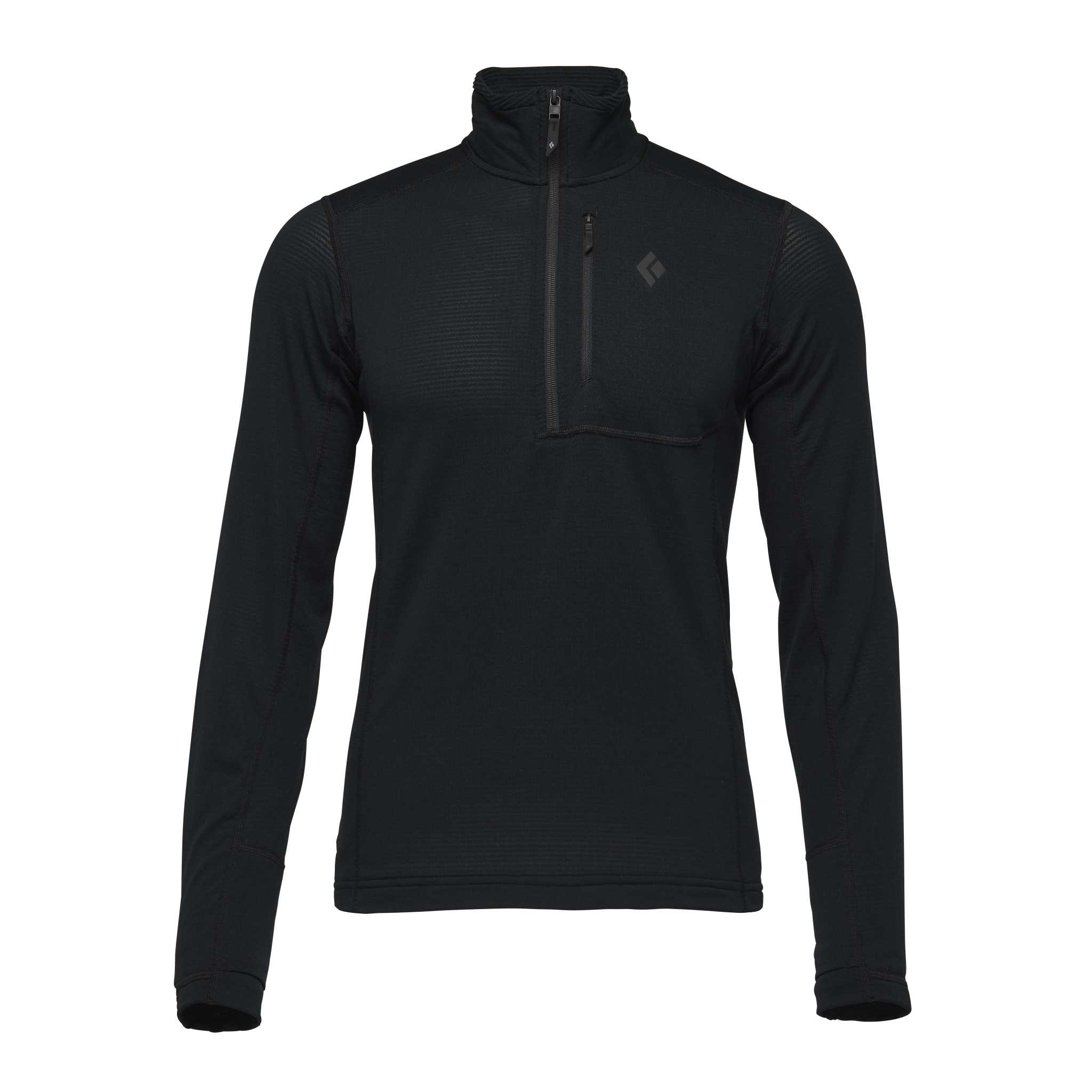 Black Diamond Equipment Men's Coefficient LT Quarter Zip Pullover, Medium Black