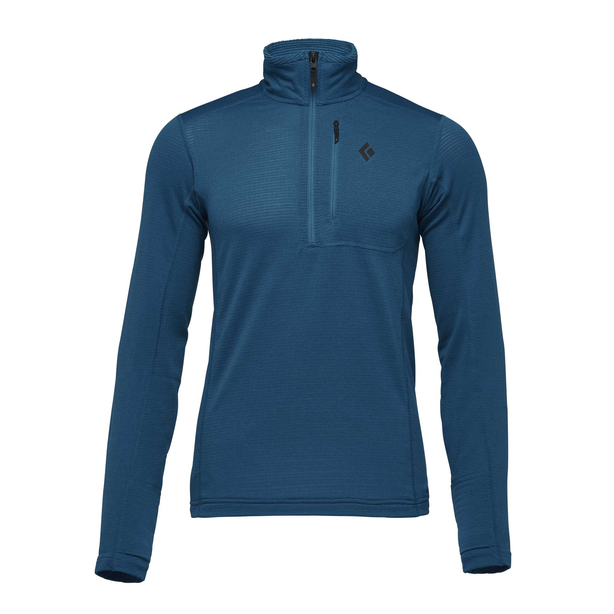 Black Diamond Equipment Men's Coefficient LT Quarter Zip Pullover, Medium Kingfisher
