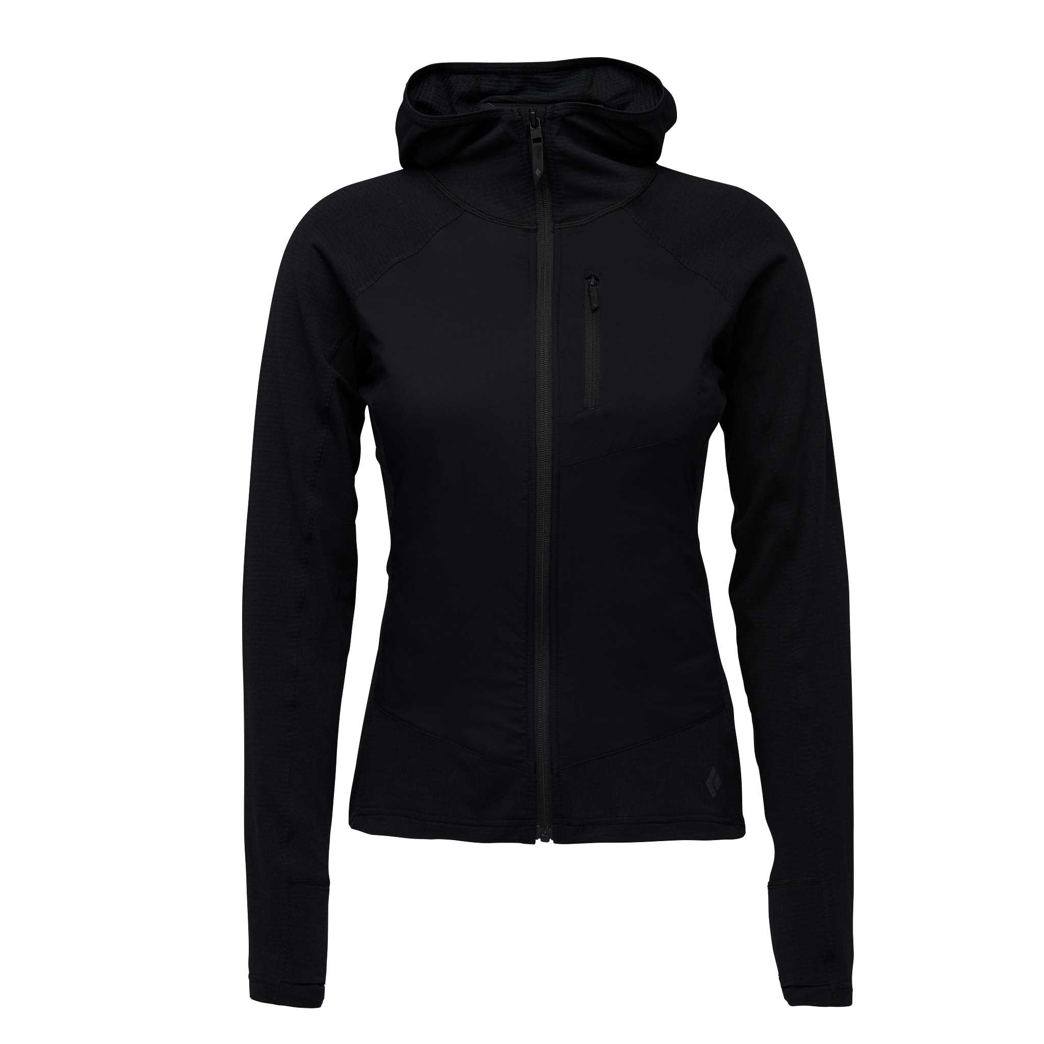 Black Diamond Equipment Women's Coefficient LT Hybrid Hoody, Large Black