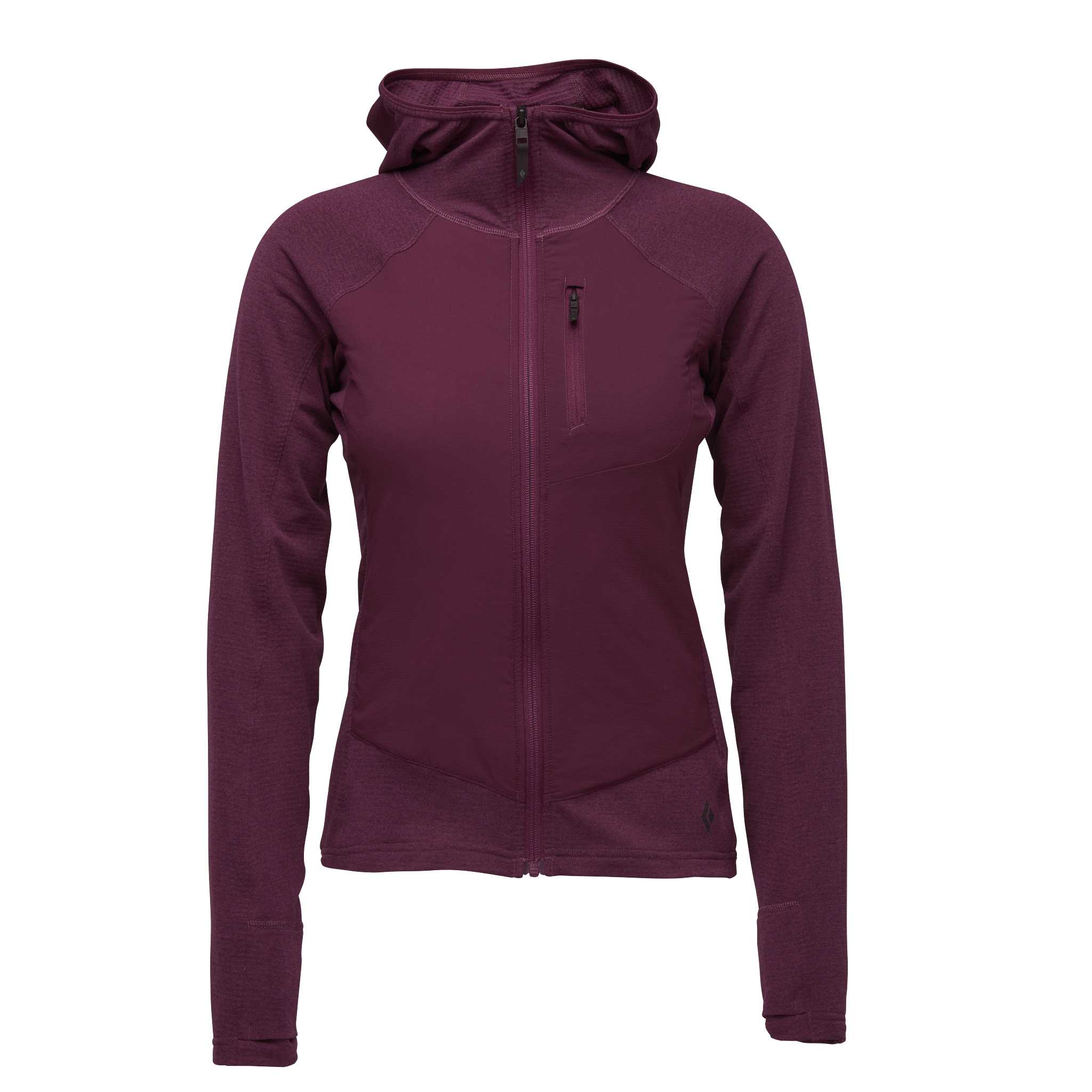 Black Diamond Equipment Women's Coefficient LT Hybrid Hoody, Large Blackberry