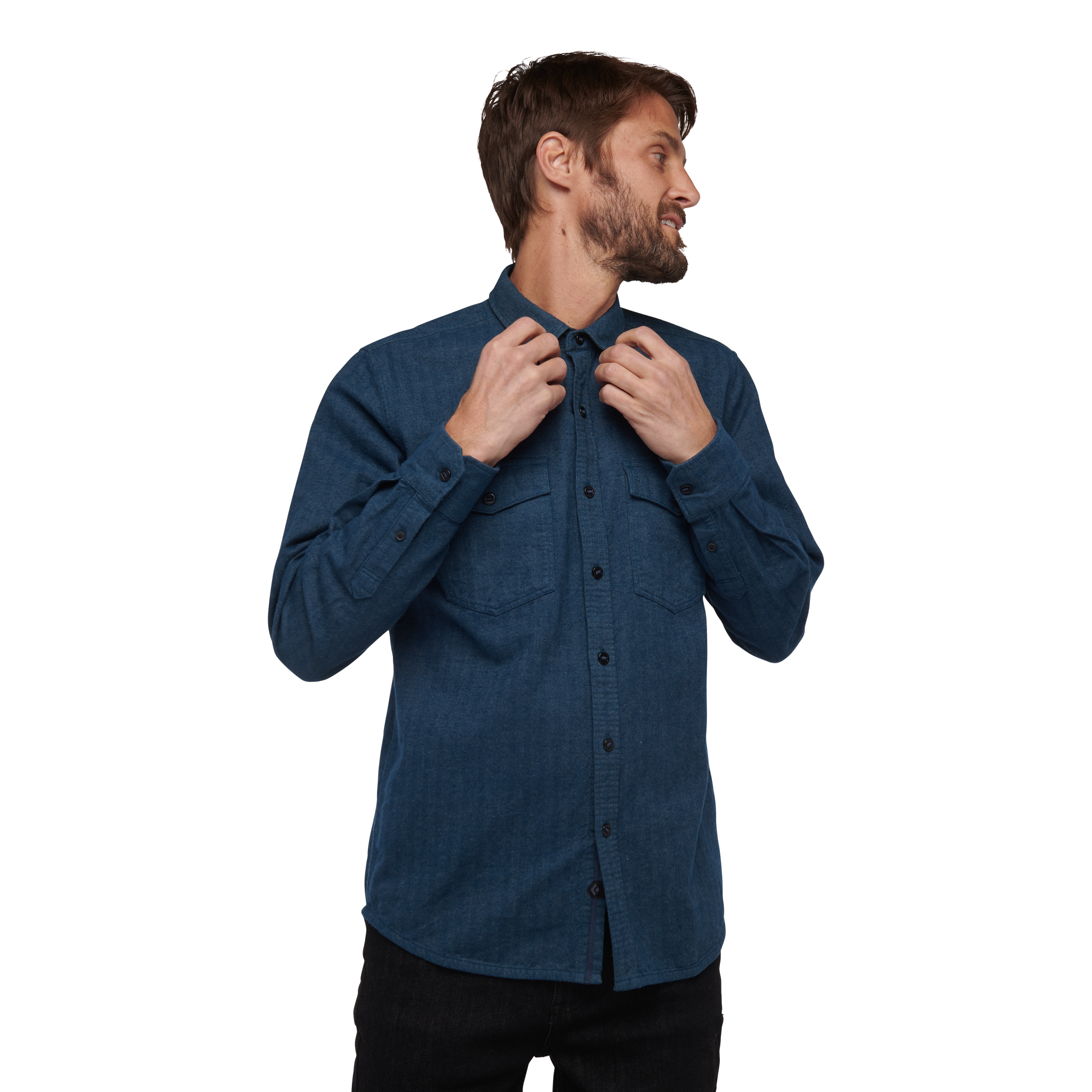 Black Diamond Equipment Men's Sentinel Flannel Shirt, Medium Indigo Heather