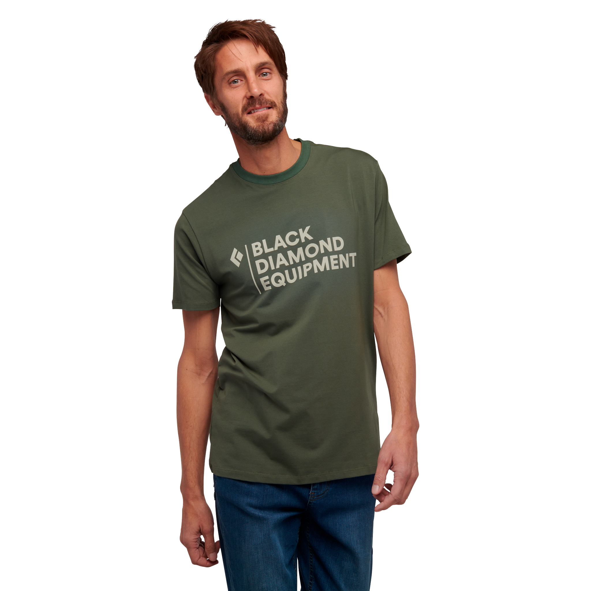 Black Diamond Equipment Men's Stacked Logo T-Shirt Size XL Tundra