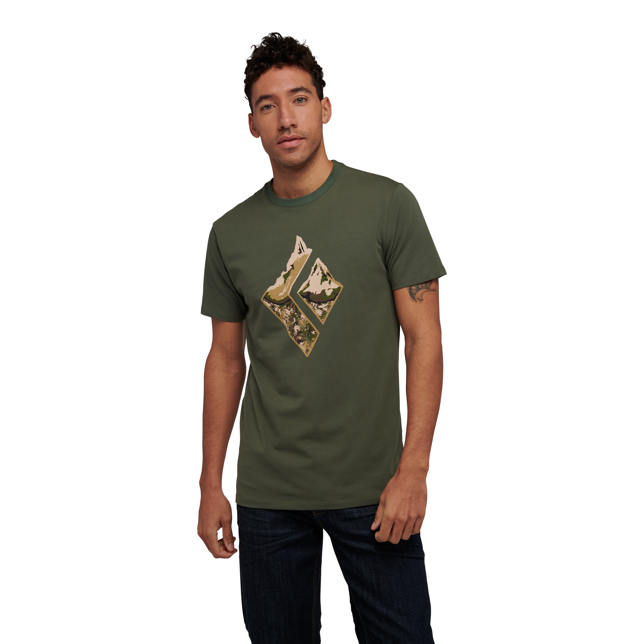 Black Diamond Equipment Men's Mountain Logo T-Shirt , XL Tundra