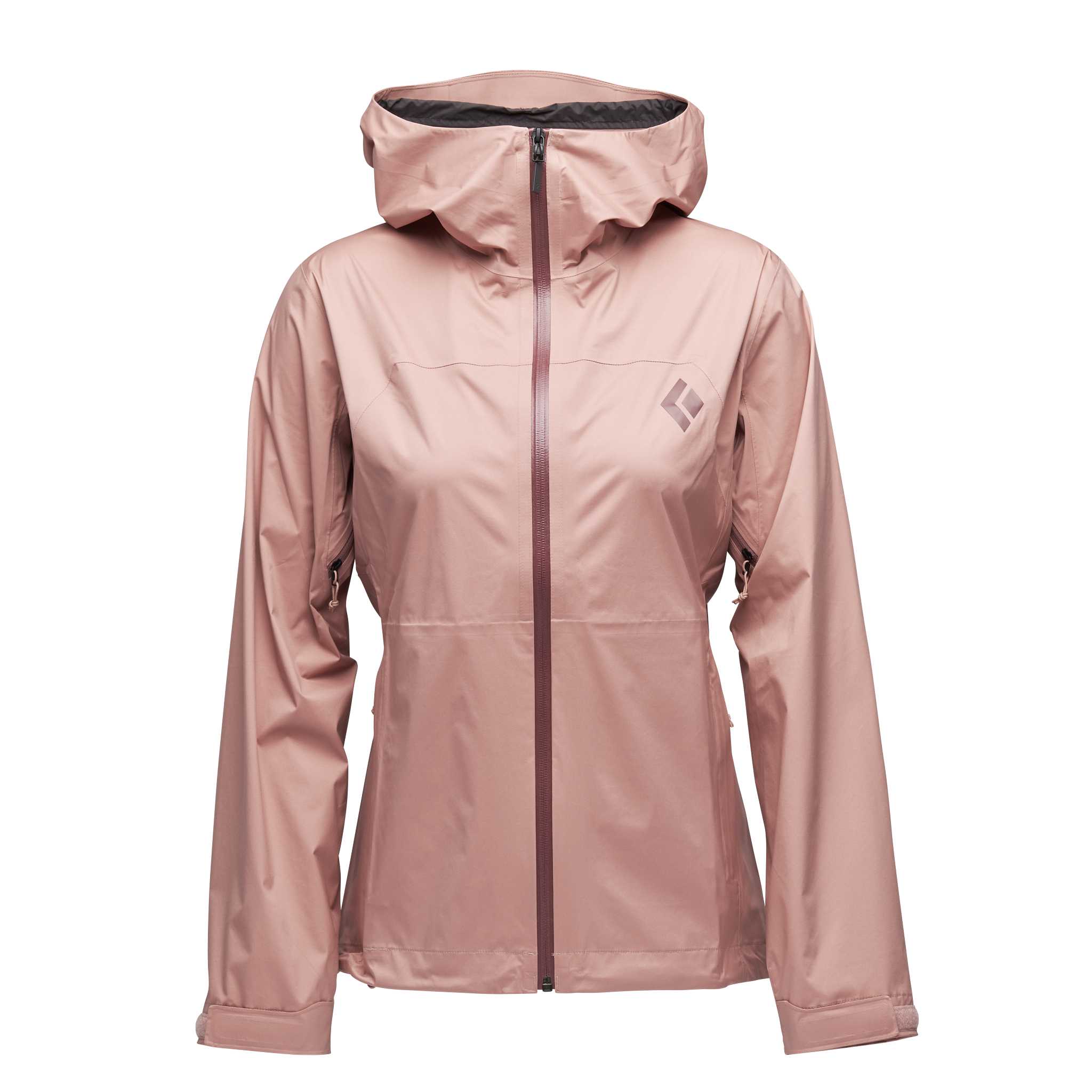 Black Diamond Equipment Women's Stormline Stretch Rain Shell Jacket, Large Chalk Pink