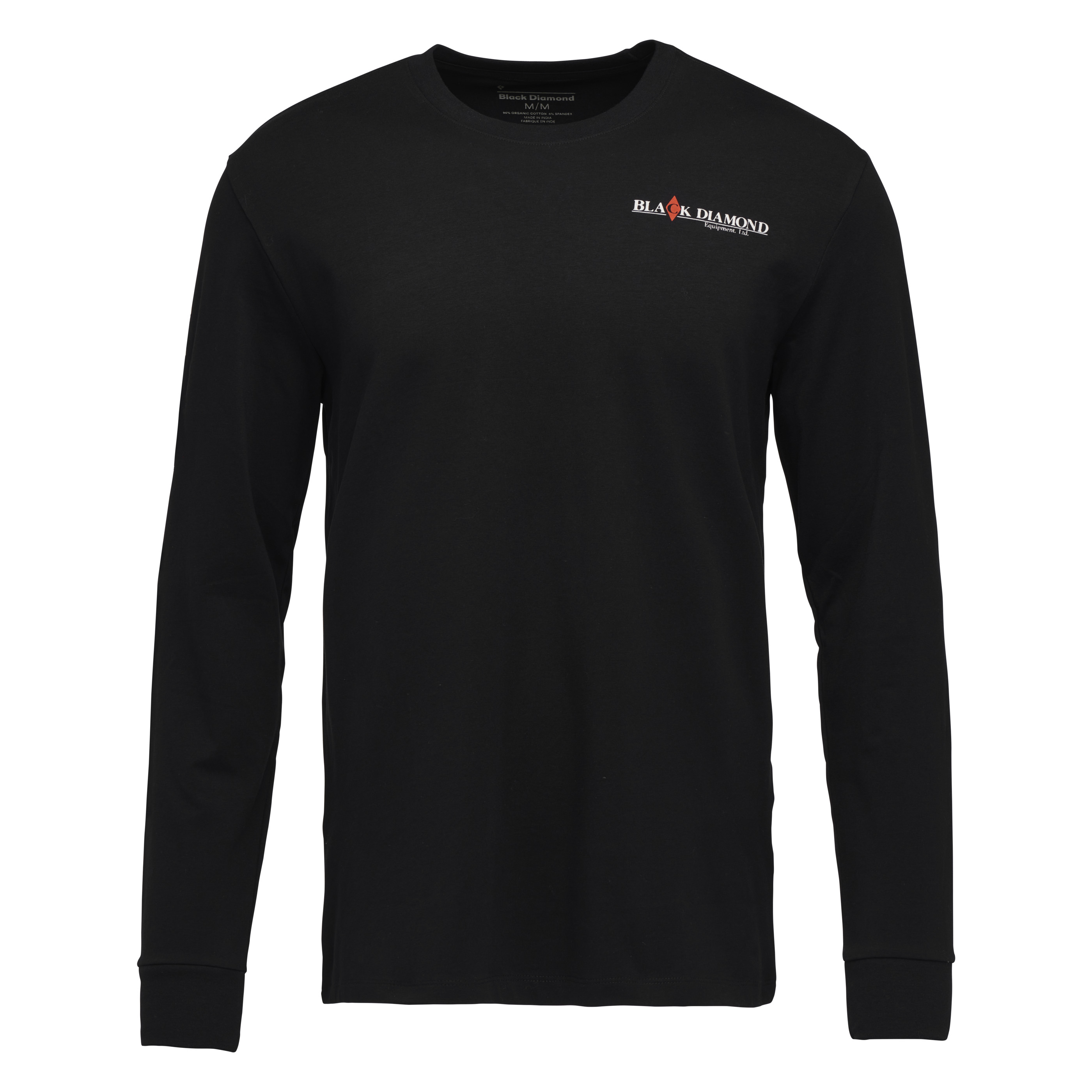 Black Diamond Equipment Men's Heritage Wordmark Long Sleeve T-Shirt, Small Black
